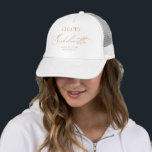 Modern Minimalist Bachelorette Bridesmaid Trucker Hat<br><div class="desc">Whether you're the bride-to-be or the maid of honor looking for a stylish gift for your bridesmaids, the Modern Minimalist Bachelorette Bridesmaid Trucker Hat is the perfect choice. Designed to coordinate with for the «Chloe» Wedding Invitation Collection. To change details, click «Details». To move the text or change the size,...</div>