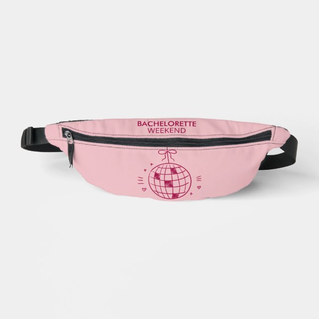 Modern Minimalist Bachelorette Weekend | Pink  Fanny Pack (Front)