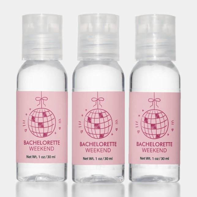 Modern Minimalist Bachelorette Weekend | Pink  Hand Sanitizer (Set)