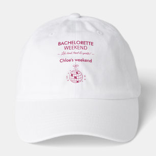 Modern Minimalist Bachelorette Weekend   Pink  Hat