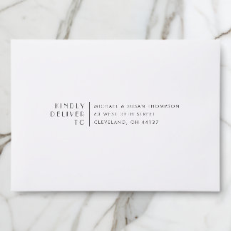 Modern & Minimalist Back Addressed Envelopes