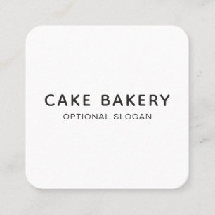 Modern Minimalist Bakery Business Card Black White