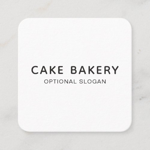 Modern Minimalist Bakery Business Card Black White