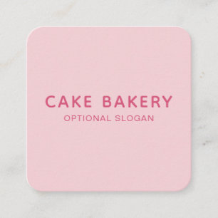 Modern Minimalist Bakery Business Card I Pink