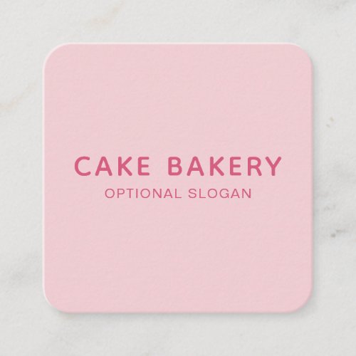 Modern Minimalist Bakery Business Card I Pink