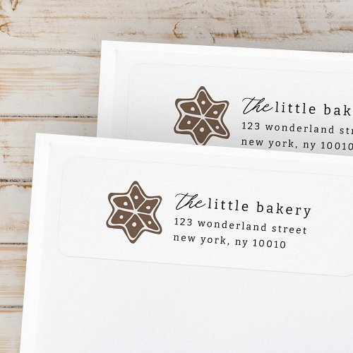 Modern Minimalist Bakery Holiday Return Address Label