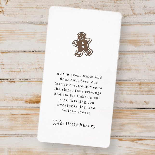 Modern Minimalist Bakery Holiday Thank You Label (Creator Uploaded)