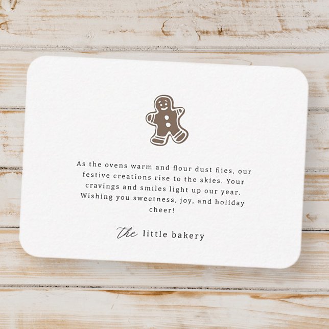 Modern Minimalist Bakery Holiday Thank You Note Card (Creator Uploaded)