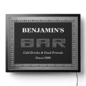 Modern Minimalist Bar Led Sign (Lights Off)