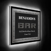 Modern Minimalist Bar Led Sign (Angle)