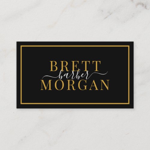 Modern Minimalist Barber Shop Hair Stylist Business Card