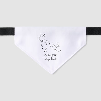 Modern Minimalist Be Kind To Every Kind Cat Pet Bandana Collar