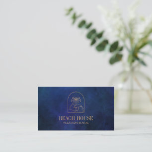 MODERN MINIMALIST beach house bnb vacation rental Business Card
