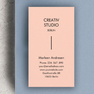 Modern Minimalist Beige Black Business Card