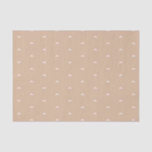 Modern Minimalist Beige Boho Rainbow Tissue Paper (Front)