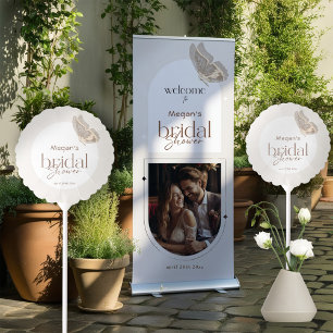 Modern Minimalist Beige Butterfly Bridal Shower Balloon