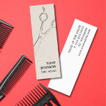 Modern Minimalist Beige Hair Stylist Mini Business Card<br><div class="desc">Elegant fully customizable business card template with scissors icon. Perfect for hair stylists,  hair salons. You can find similar cards in my store.</div>