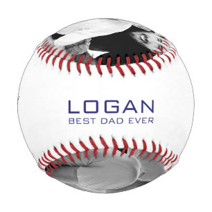 Modern Minimalist Best Dad Ever Baseball