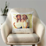 Modern Minimalist Best Friends BFF Photo Throw Pillow<br><div class="desc">Design is composed of fun and playful typography with sans serif and serif font. Add a custom photo.</div>