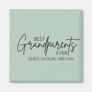Modern Minimalist Best Grandparents Ever Magnet