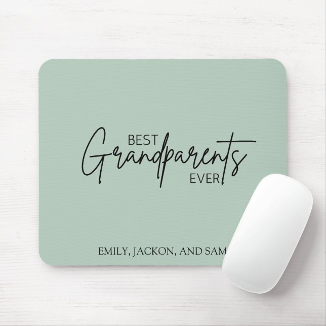 Modern Minimalist Best Grandparents Ever Mouse Pad (With Mouse)