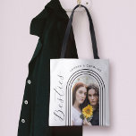 Modern Minimalist Besties BFF Photo Arch Tote Bag<br><div class="desc">A special gift for your bestie, BFF or someone especially close, this modern stylish design has a contemporary geometric arch frame template to personalize with your selected photo. Celebrate your friendship and special times together with this custom tote that symbolizes your special bond and devotion to each other. Shown here...</div>