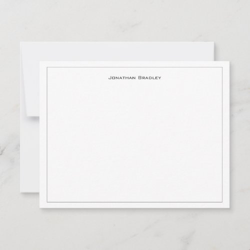 Modern Minimalist Black All Caps Typography Note Card