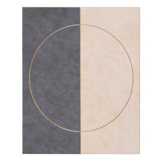 Modern Minimalist Black and Beige Geometric Canvas