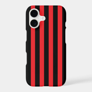 Modern Minimalist Black and Red Stripes iPhone 17 Case