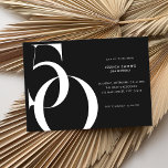 Modern Minimalist Black and White 50th Birthday Invitation<br><div class="desc">Modern minimalist 50th birthday invitation featuring simple design with chic typography and elegant script.</div>