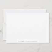 Modern minimalist black and white 70th birthday invitation (Back)