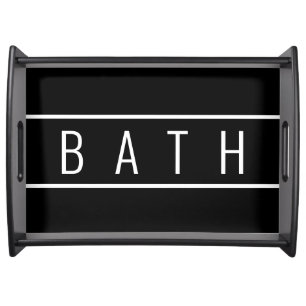Modern Minimalist Black And White Bathroom Tray