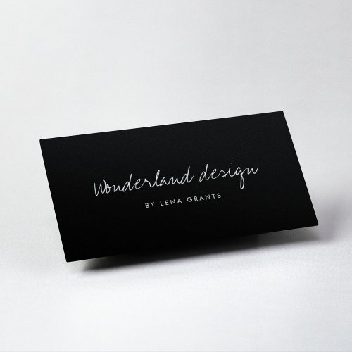Modern minimalist black and white business card