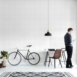Modern Minimalist Black and White Checkered Design Wallpaper
