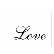 Modern Minimalist Black and White Elegant Love