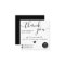 Modern minimalist black and white order thank you