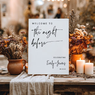 Modern Minimalist Black and White Script Rehearsal Poster