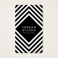 Modern Minimalist Black and White Social Media Business Card