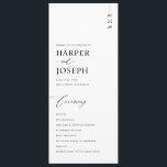 Modern Minimalist Black and White Unique Wedding Program<br><div class="desc">Step into the elegance of simplicity with our Modern Minimalist Black and White Unique Wedding Program. Designed for couples who cherish sophistication without the frills, this program template features a chic, elegant minimalist design that gracefully guides your guests through your special day. From a traditional Christian church wedding to a...</div>