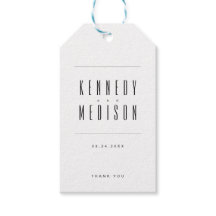 Modern Minimalist Black and White Wedding Favor