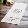 modern minimalist black and white yoga logo yoga mat