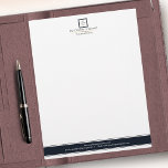 Modern Minimalist Black Border Business Logo Letterhead<br><div class="desc">Present your business professionally with this modern minimalist letterhead design. Fully customizable with your company logo showcased with a bold black border, business name, contact information, and website. The clean layout and blue color scheme make it ideal for professional correspondence. Perfect for small businesses, consultants, freelancers, and entrepreneurs who want...</div>