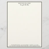 Modern Minimalist Black Border Luxury Boutique Letterhead (Front)