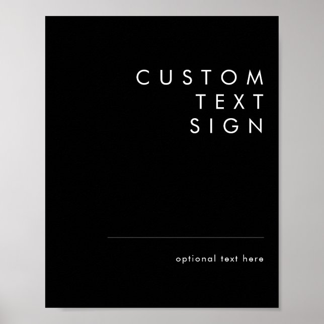 Modern Minimalist | Black Cards and Gifts Custom Poster (Front)