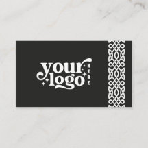 Modern Minimalist Black Celtic Interlaced Border B