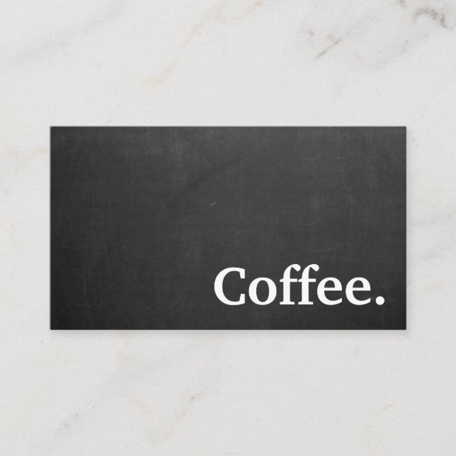 Modern Minimalist Black Chalkboard Loyalty Card (Front)