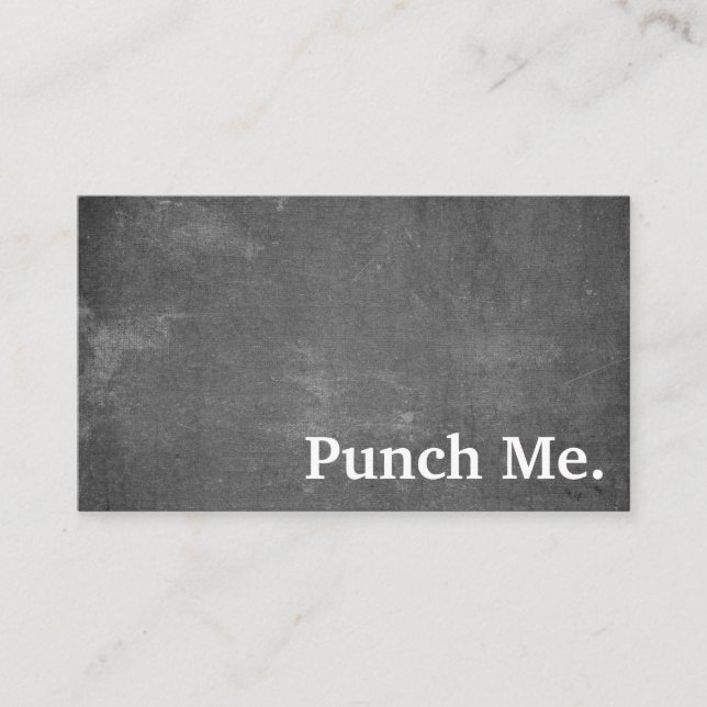 Modern Minimalist Black Chalkboard Loyalty Card (Front)