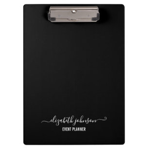 Modern Minimalist Black Clipboard