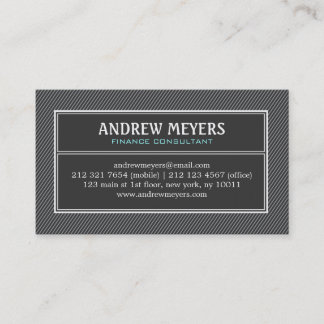 Modern Minimalist Black Consultant Business Card