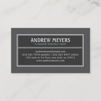 Modern Minimalist Black Consultant Business Card by businessmatter at Zazzle